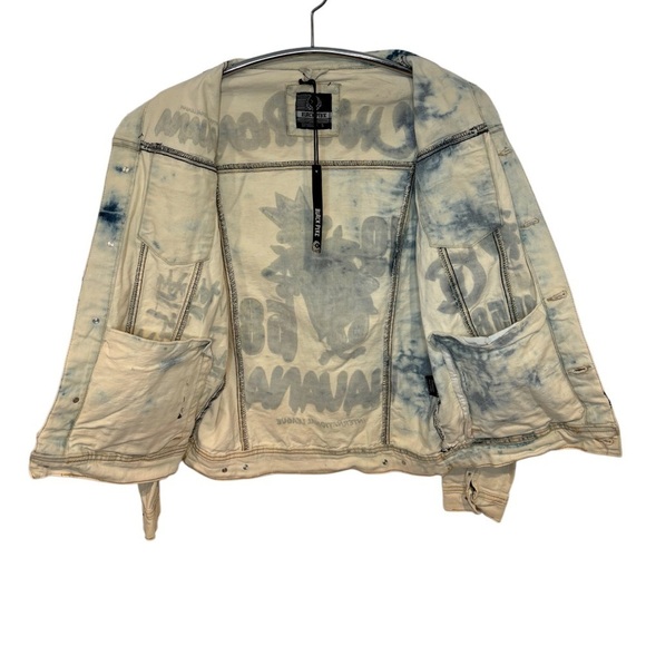NWT BLACK PIKE HAVANA CHAMPION INTERNATIONAL LEAGUE DENIM STREET GRAFFITI JACKET - Picture 4 of 14